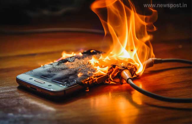 blast in mobile phone